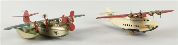 LOT OF 2:  AMER. MADE CHINA CLIPPER AIRPLANE TOYS.