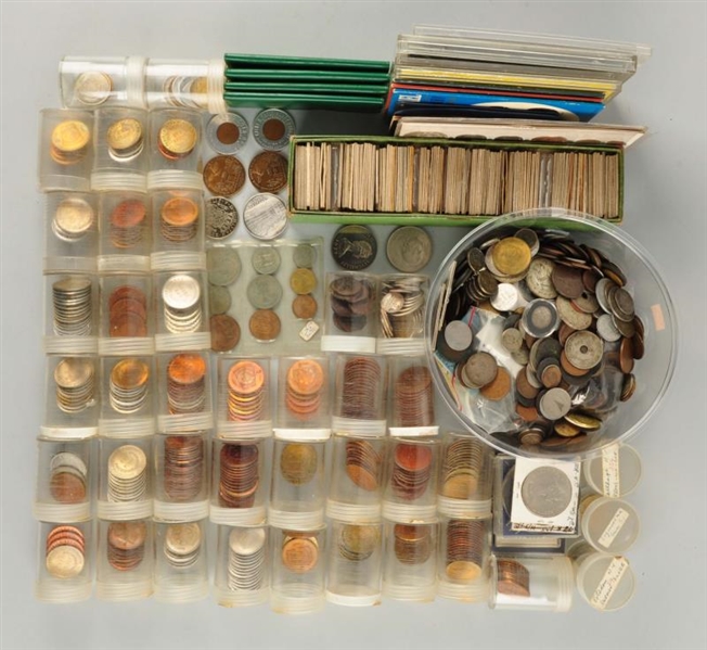 LARGE FOREIGN COIN COLLECTION.                    