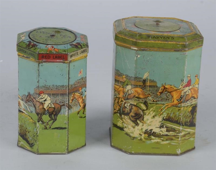 LOT OF 2: HORSERACE THEME TINS                    