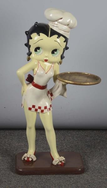 BETTY BOOP FIGURAL STATUE WITH SERVING TRAY       