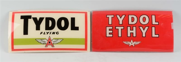 LOT OF 2:  TYDOL ADVERTISING CURVED GLASS SIGNS.  