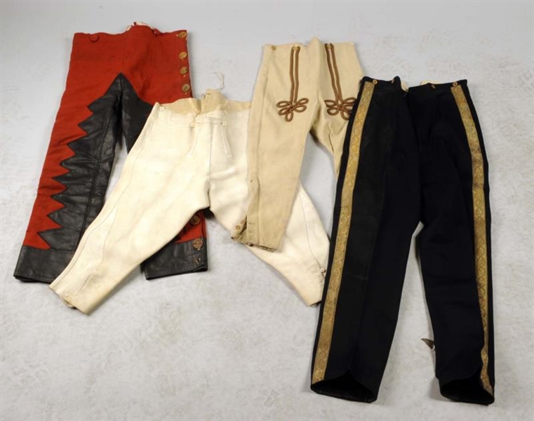 LOT OF 4:   ASSORTED MILITARY TROUSERS.           