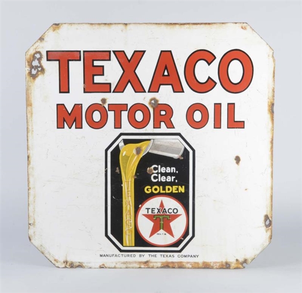 TEXACO (BLACK T) MOTOR OIL SIGN                   