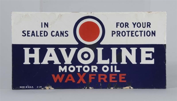 HAVOLINE MOTOR OIL WAXFREE WITH DOT SIGN          