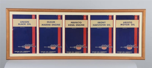 FRAMED UNION OIL CO. CAN LABELS                   