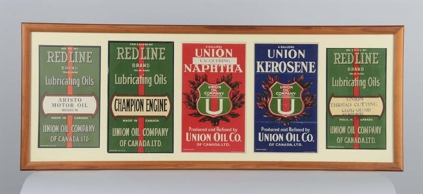 FRAMED UNION OIL CO. CAN LABELS                   