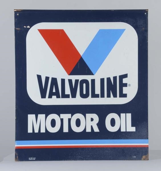 VALVOLINE MOTOR OIL DOUBLE SIDED TIN SIGN         