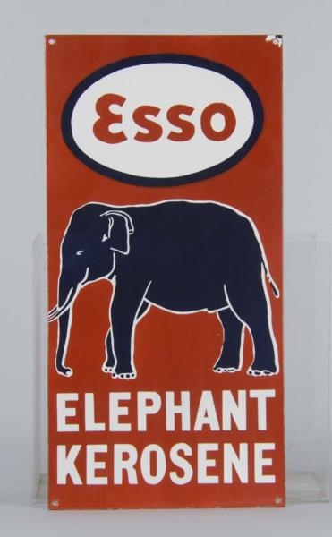 ESSO ELEPHANT KEROSENE SINGLE SIDE PORCELAIN SIGN 