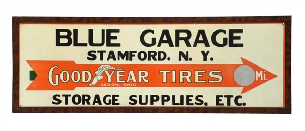 GOODYEAR TIRES W/ EARLY LOGO TIN SIGN.            
