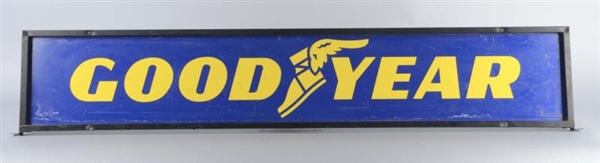 GOODYEAR TIRES DOUBLE SIDED TIN SIGN IN FRAME     