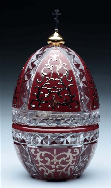 FABERGE EGG WITH CATHEDRAL.                       