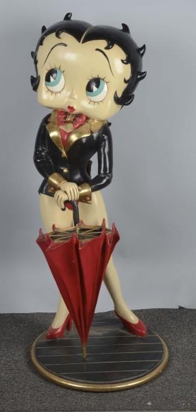BETTY BOOP FIGURAL UMBRELLA STAND ON BASE         