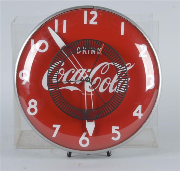 ROUND LIGHTED COCA-COLA WALL CLOCK                