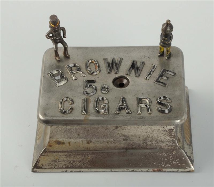 BROWNIE 5¢ CIGAR CUTTER WITH BROWNIE FIGURES      