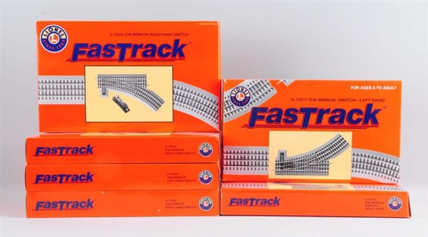 LARGE LOT OF ASSORTED FAST TRACKS IN BOXES.       