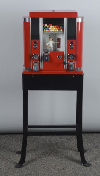 1¢ SCOOPY GUMBALL VENDING MACHINE WITH STAND      