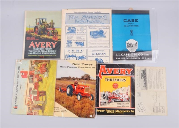 LOT OF 7: FARMING MACHINERY & IMPLEMENT CATALOGS. 