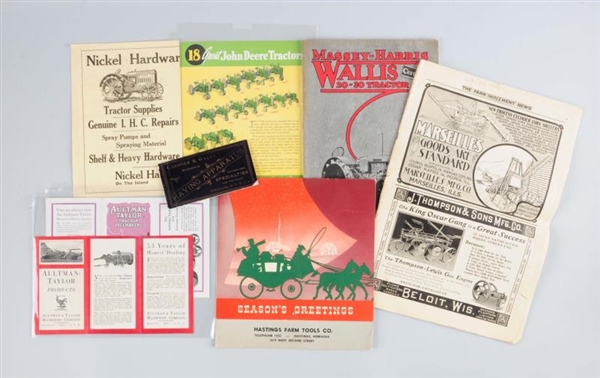 LARGE LOT OF FARMING MACHINERY CATALOGS.          
