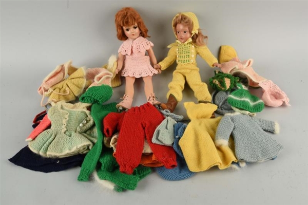 LOT OF 2: VINTAGE COMPOSITION MARY HOYER DOLLS.   