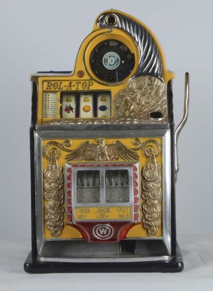 10¢ WATLING ROL-A-TOP COIN FRONT SLOT MACHINE     