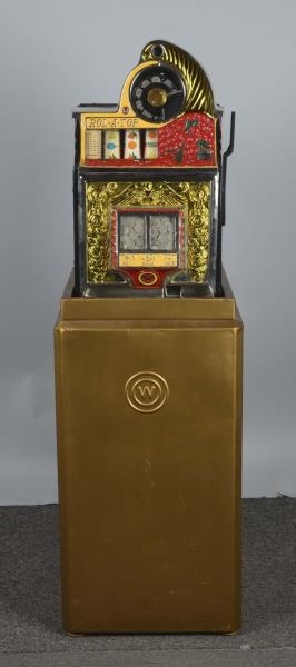 5¢ WATLING ROL-A-TOP SLOT MACHINE WITH STAND      