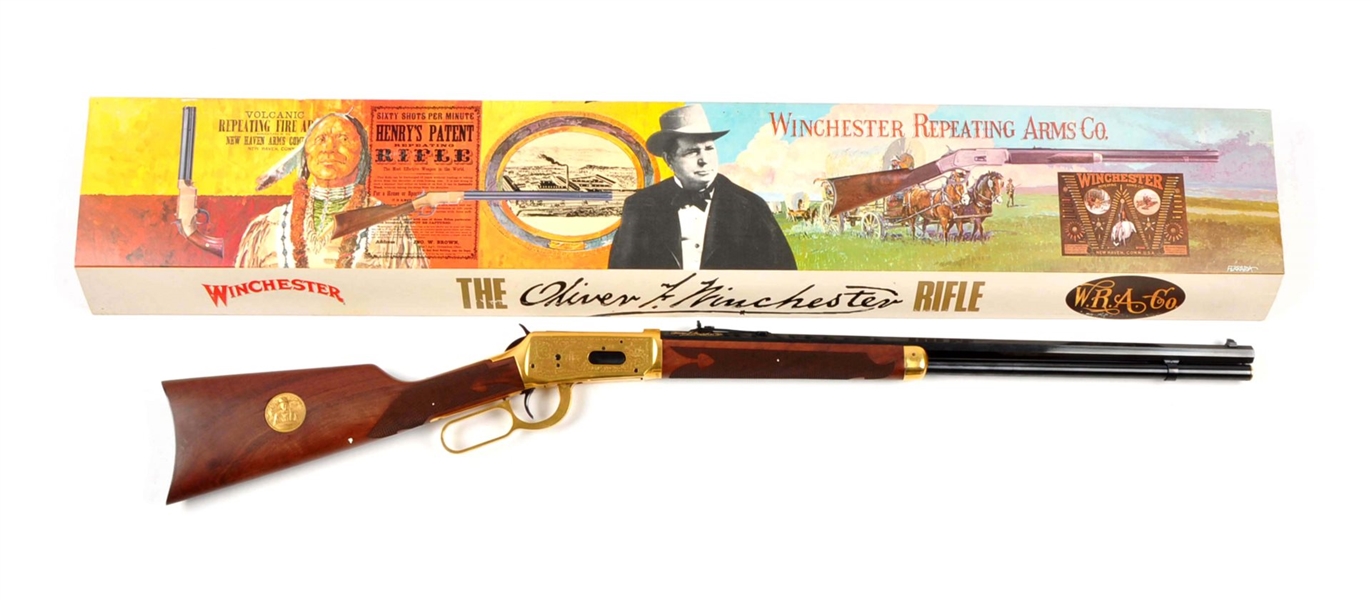 (M) BOXED OLIVER F. WINCHESTER COMM. RIFLE.       