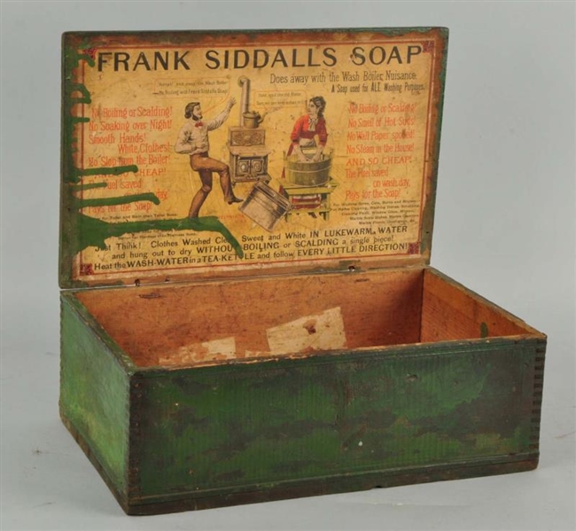 EARLY FRANK SIDDALLS SOAP ADVERTISING BOX.        