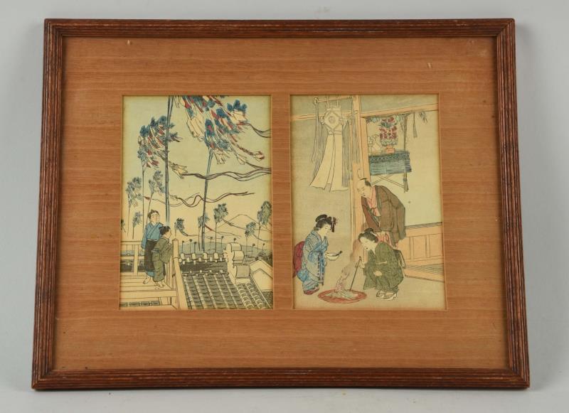 Lot Detail Framed Japanese Woodblock Prints