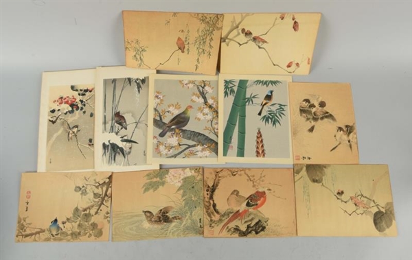 LOT OF 10: ASSORTED JAPANESE WOOD BLOCK PRINTS.   