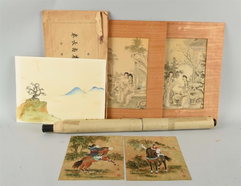 LOT OF 7:  JAPANESE ART PIECES.                   