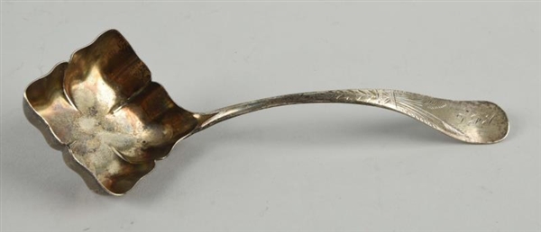 STERLING SILVER SQUARE SPOON LADLE.               