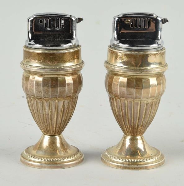 PAIR OF STERLING SILVER CIGARETTE LIGHTERS.       