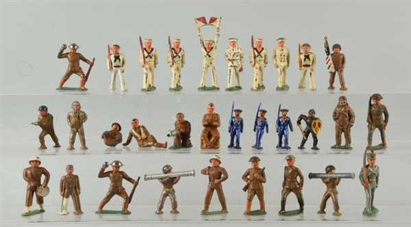 LOT OF 31: BARCLAY DIMESTORE LEAD SOLDIERS.       