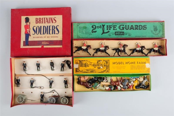 LOT OF 3: BRITAINS LIFE GUARDS & SOLDIERS SETS.   