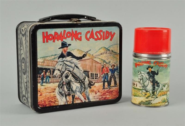 HOPALONG CASSIDY LUNCH BOX WITH THERMOS.          