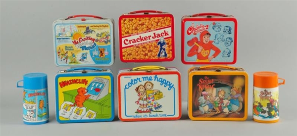 LOT OF 6: ASSORTED LUNCH BOX WITH THERMOS.        