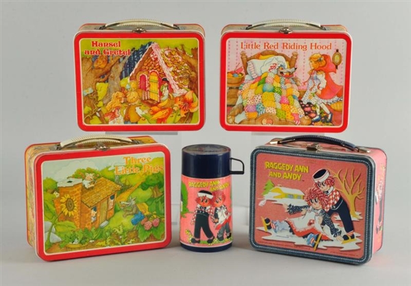 LOT OF 4: ASSORTED LUNCH BOX WITH THERMOS.        