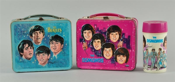 LOT OF 2: THE OSMONDS & BEATLES LUNCH BOXES.      