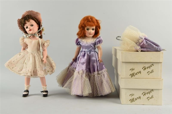 LOT OF 2: BOXED 1950S 14" H.P. MARY HOYER DOLLS. 