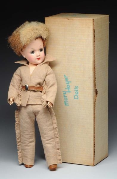 1950S BOXED 14" MARY HOYER DAVEY CROCKETTE DOLL. 