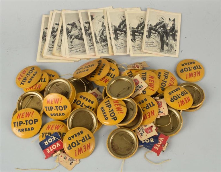 LARGE LOT OF TIP-TOP BUTTONS & CARDS.             