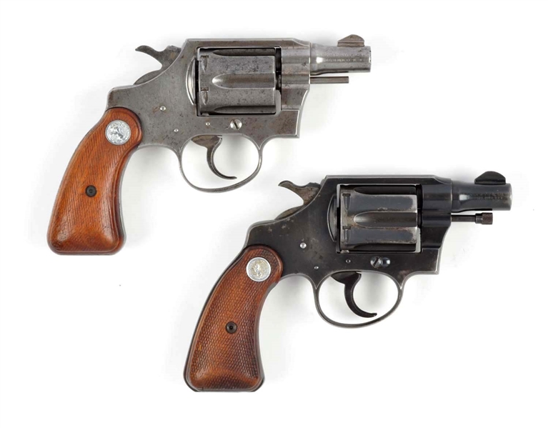 (C) LOT OF 2: COLT DETECTIVE REVOLVERS.           