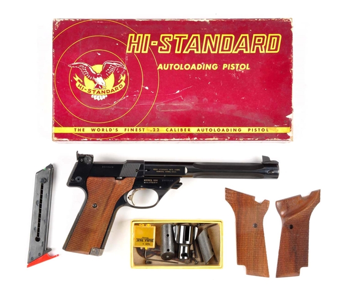 (M) BOXED HIGH STAND. MODEL 106 S.A. TARGET PISTOL