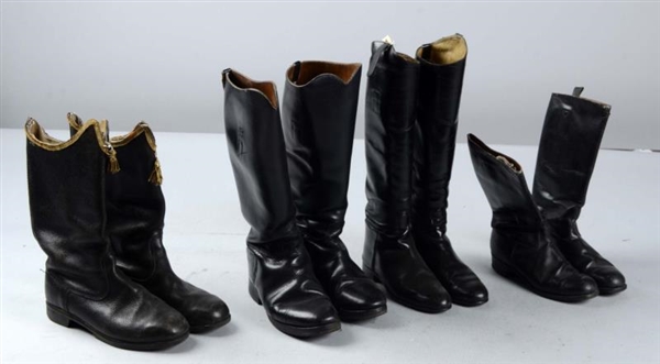 LOT OF 4:  PAIRS OF REPRODUCTION MILITARY BOOTS.  