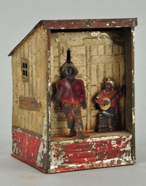 EARLY WEEDENS PLANTATION TIN MECHANICAL BANK.    