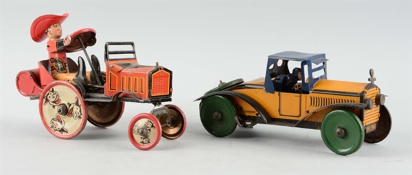 LOT OF 2: WIND-UP CAR TOYS.                       