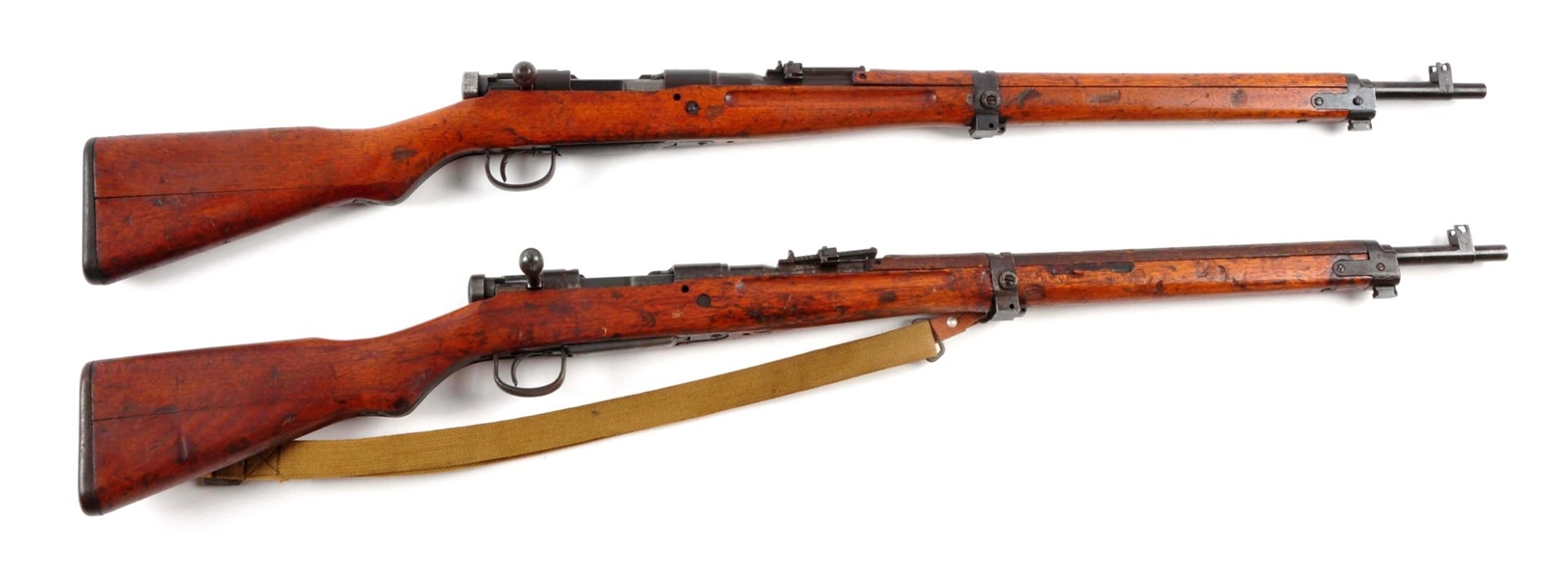 (C) PAIR OF JAPANESE ARISAKA RIFLES.              