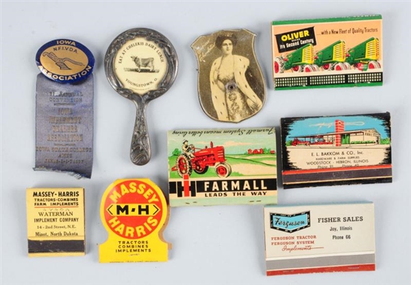 LOT OF 9: MISC. ADVERTISING ITEMS.                
