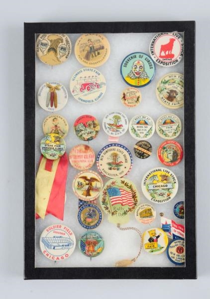 LOT OF 20+: AGRICULTURE RELATED PINBACKS.         
