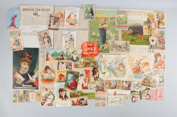 LOT OF 30+: AGRICULTURE TRADE CARDS & PAPER PCS.  
